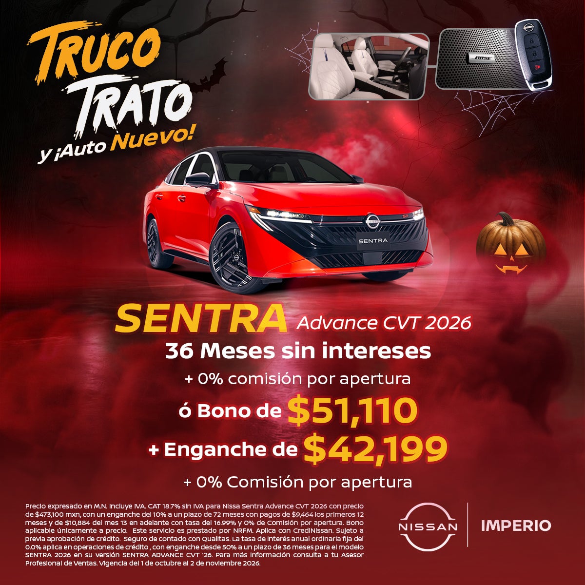 SENTRA ADVANCE CVT 2026
